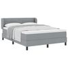 vidaXL Lit boxspring avec matelas Gris clair 140 x 190 cm tissu