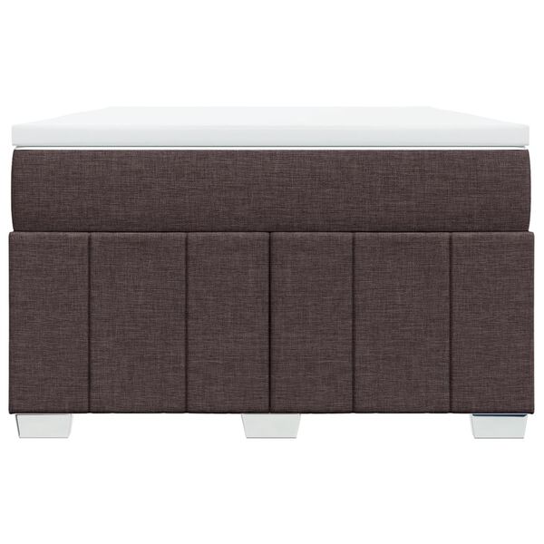 vidaXL Sommier &agrave; lattes de lit et matelas marron fonc&eacute; 120x190cm tissu