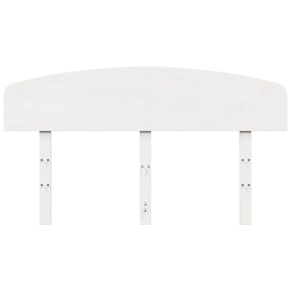 vidaXL T&ecirc;te de lit blanc 150 cm bois massif de pin