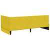 vidaXL Cadre de lit d'angle Jaune 100 cm x 200 cm Velours