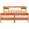 vidaXL Lit biblioth&egrave;que sans matelas cire marron 200x200 cm pin massif