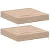 vidaXL &Eacute;tag&egrave;res flottantes 2 pcs 23x23,5x4 cm bois d'ing&eacute;nierie