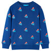 Sweatshirt pour enfants bleu fonc&eacute; 116