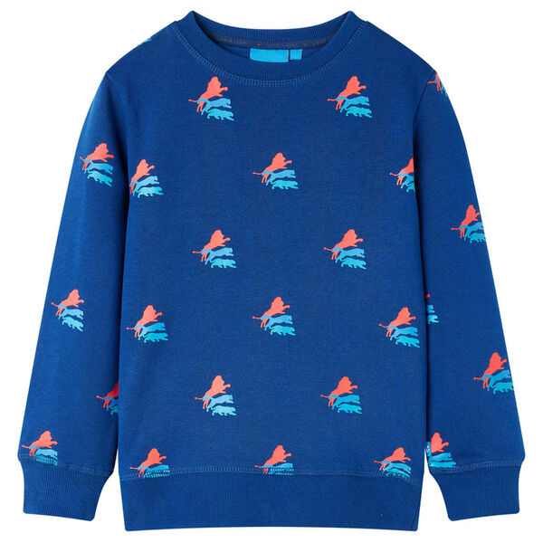Sweatshirt pour enfants bleu fonc&eacute; 116