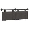 vidaXL T&ecirc;te de lit suspendue Noir PU antique