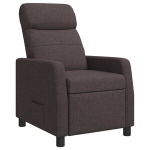 vidaXL Fauteuil inclinable Marron fonc&eacute; Tissu