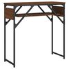 vidaXL Table console avec &eacute;tag&egrave;re ch&ecirc;ne marron 75x30x75 cm