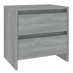 vidaXL Table de chevet sonoma gris 45x34,5x44,5 cm bois d&rsquo;ing&eacute;nierie