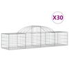 vidaXL Paniers à gabions arqués 30 pcs 200x50x40/60 cm fer galvanisé