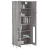 vidaXL Buffet haut Sonoma gris 69,5x34x180 cm Bois d'ing&eacute;nierie