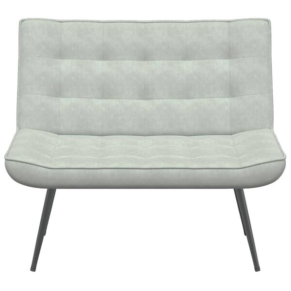 vidaXL Banc gris clair 110x74x84 cm velours