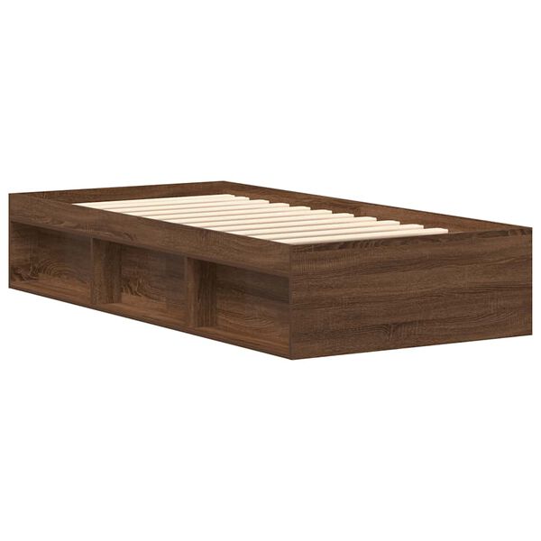 vidaXL Cadre de lit sans matelas chêne marron 90x190 cm