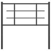 vidaXL T&ecirc;te de lit m&eacute;tal noir 100 cm