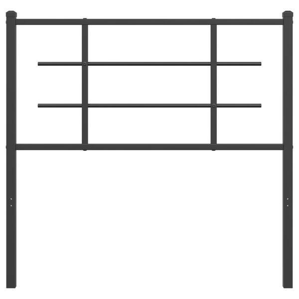 vidaXL T&ecirc;te de lit m&eacute;tal noir 100 cm