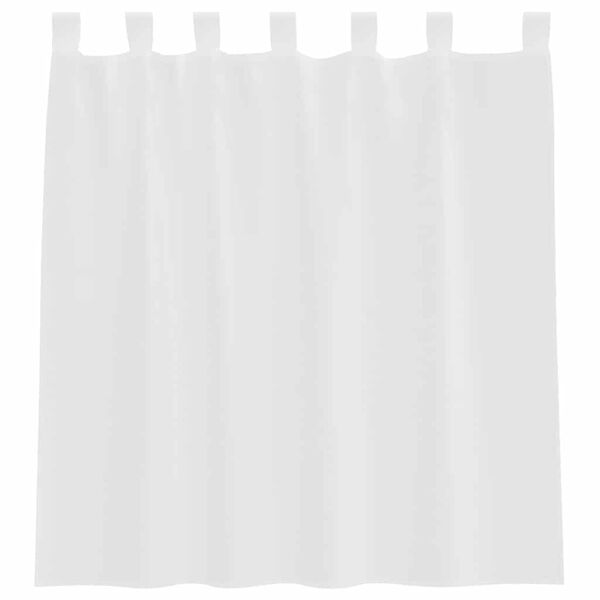 vidaXL Rideaux en voile avec boucles 2 pcs blanc 140x140 cm