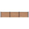 vidaXL Ensemble de Cl&ocirc;ture 3 pc 526 x 105 cm WPC et Aluminium Marron