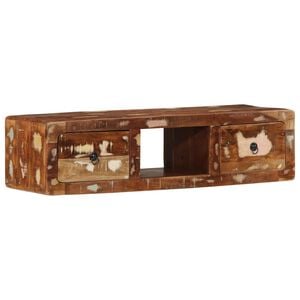 VidaXL Meuble TV mural 100x32x25 cm bois massif de r&eacute;cup&eacute;ration