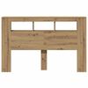 vidaXL T&ecirc;te de lit &agrave; LED ch&ecirc;ne artisanal 160x18,5x103,5 cm