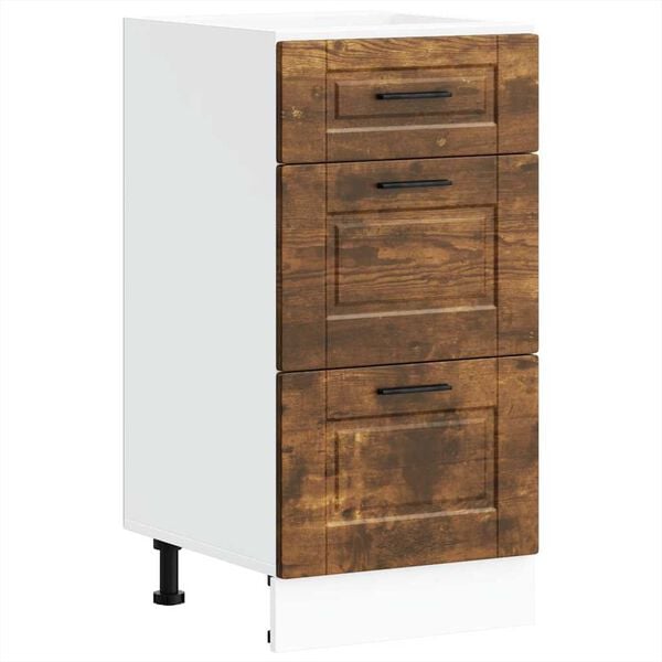 vidaXL Armoire de cuisine Porto chêne fumé bois d'ingénierie