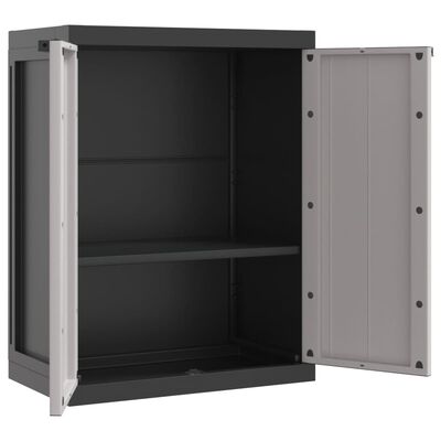 Vidaxl armoire de rangement d'extérieur gris et noir 65x37x165 cm pp VIDAXL  Pas Cher 