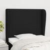 vidaXL T&ecirc;te de lit avec oreilles Noir 103x23x118/128 cm Tissu