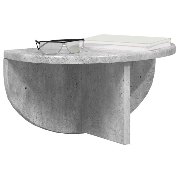 vidaXL &Eacute;tag&egrave;re Murale Gris b&eacute;ton 38 x 19 x 19 cm Bois d'ing&eacute;nierie