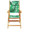 vidaXL Chaises de jardin lot de 2 motif de feuilles acacia et tissu