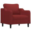 vidaXL Fauteuil avec repose-pied Rouge bordeaux 60 cm Tissu