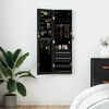 vidaXL Armoire &agrave; bijoux avec miroir murale noir 30x8,5x106 cm