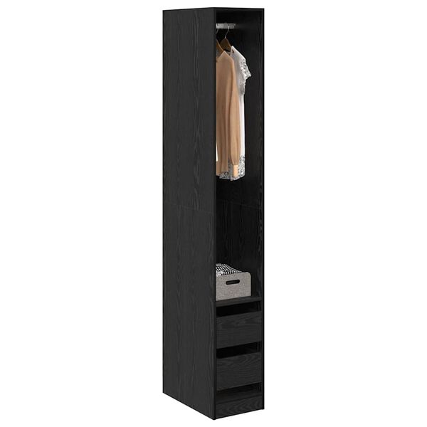 vidaXL Armoire Ch&ecirc;ne noir 50 x 30 x 200 cm Bois d'ing&eacute;nierie