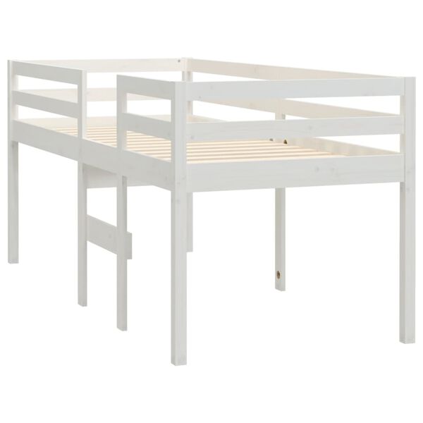 vidaXL Lit haut sans matelas blanc 90x190 cm bois de pin massif