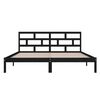 vidaXL Cadre de lit sans matelas noir bois massif 140x190 cm