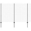 vidaXL Cl&ocirc;ture grillag&eacute;e avec poteau 10 x 1,5 m Acier recouvert de PVC