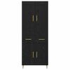 vidaXL Haut Armoire Ch&ecirc;ne noir 69,5 x 34 x 180 cm Bois d'ing&eacute;nierie
