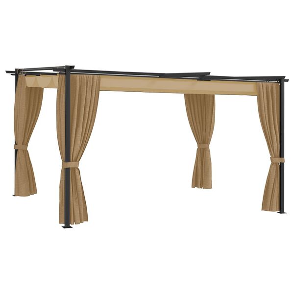 vidaXL Belv&eacute;d&egrave;re 4x3 m Taupe