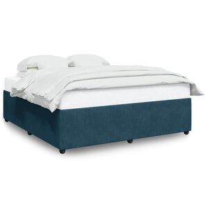 vidaXL Cadre de lit sans matelas bleu 180x200 cm velours