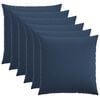vidaXL Housse de coussin 6 pc HEERLEN Bleu 65 x 65 cm Tissu
