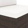 vidaXL Salon de jardin 4 pcs R&eacute;sine tress&eacute;e Marron
