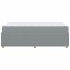 vidaXL Cadre de lit avec matelas Gris clair 120 x 200 cm tissu
