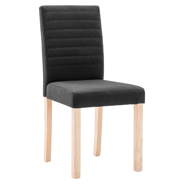 vidaXL Chaises &agrave; manger lot de 4 noir tissu