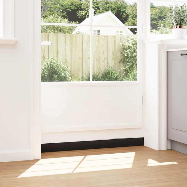 vidaXL Brosses de porte adh&eacute;sives 6 pcs Argent 100 cm