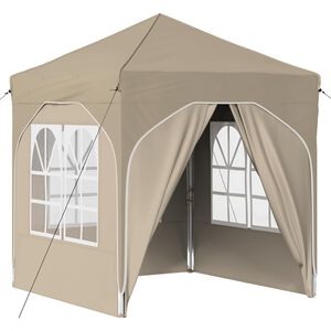 vidaXL Tente de f&ecirc;te pop-up 192 x 192 x 245 cm Cr&egrave;me