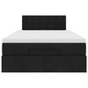 vidaXL Lit ottoman avec matelas noir 120x200 cm tissu