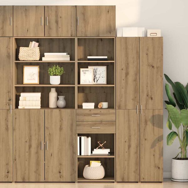 vidaXL Haut Armoire avec tiroir Ch&ecirc;ne artisanal 50 x 42,5 x 185 cm