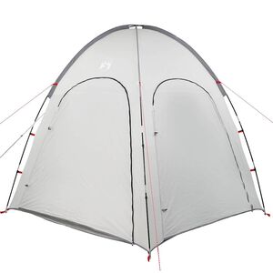 vidaXL Tente de Piscine avec toit avec &eacute;vent Gris 366 x 305 x 231 cm