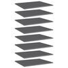 vidaXL Panneaux de biblioth&egrave;que 8 pcs gris brillant bois d&rsquo;ing&eacute;nierie