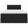 vidaXL Lit de Rangement avec matelas Noir 120 x 190 cm Velours
