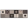vidaXL Tapis de Cuisine &eacute;toiles grises 150 x 45 cm 100% Polyamide