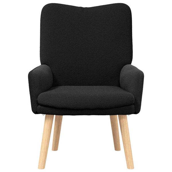 vidaXL fauteuil Noir 63 x 67 x 94 cm Tissu Sherpa