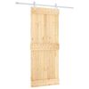 vidaXL Porte coulissante Naturel et Blanc 85 x 210 cm